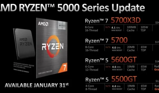 AMD vydává ještě více procesorů Ryzen 5000, udržuje svou platformu AM4 poslední generace naživu