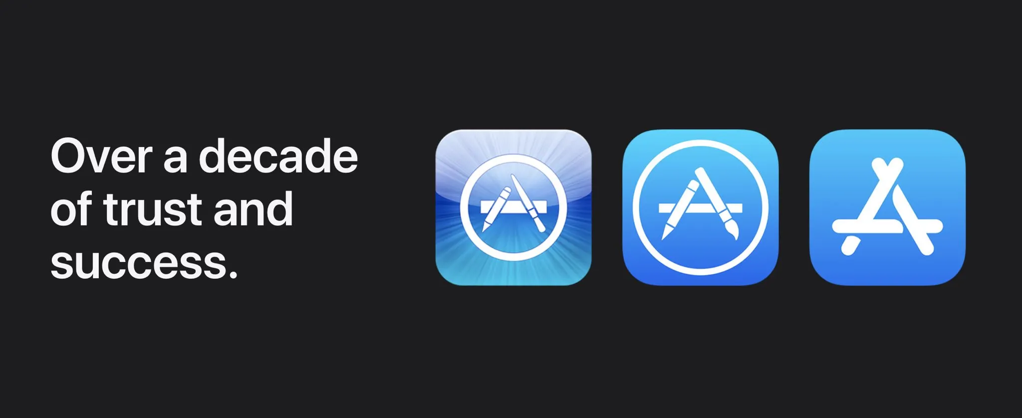 Marknadsföringsbild som visar App Store-ikonerna
