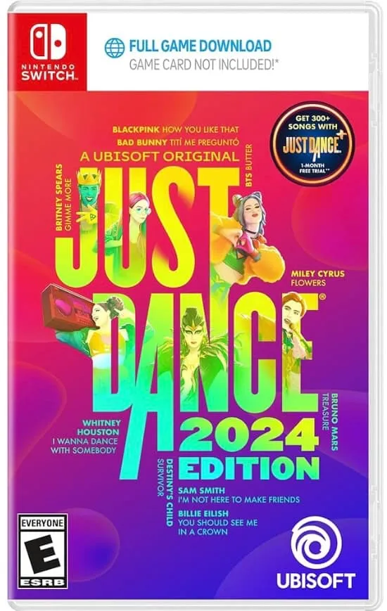 Just Dance 2024 Edition na okładkę albumu Nintendo Switch.