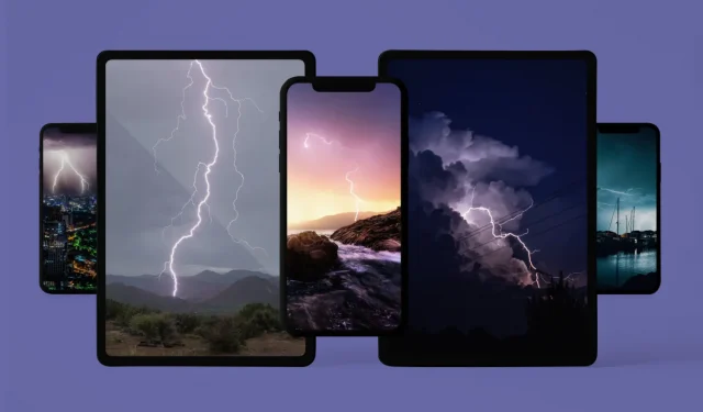 Fondos de pantalla de relámpagos para iPhone, iPad y escritorio