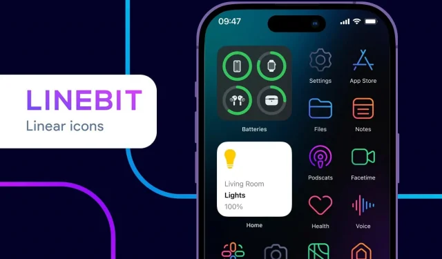 Linebit est un thème linéaire aux couleurs vives pour iPhones