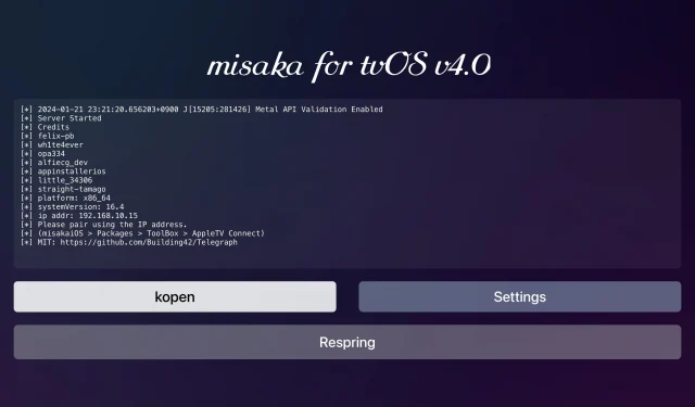 Misaka v4.0 pour tvOS apporte une interface utilisateur repensée et des corrections de bugs