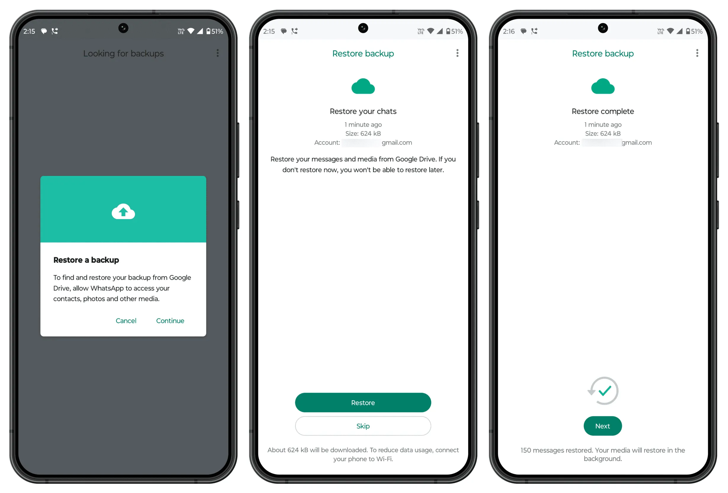 Restaura una copia de seguridad de WhatsApp en tu teléfono Android