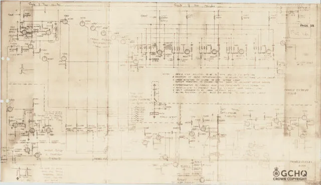 Colossus コンピューターに関連する回路図。