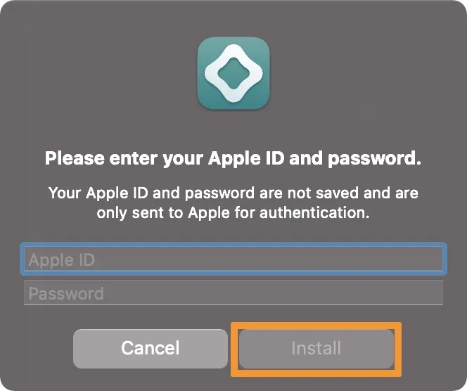 Faça login no AltStore com ID Apple.