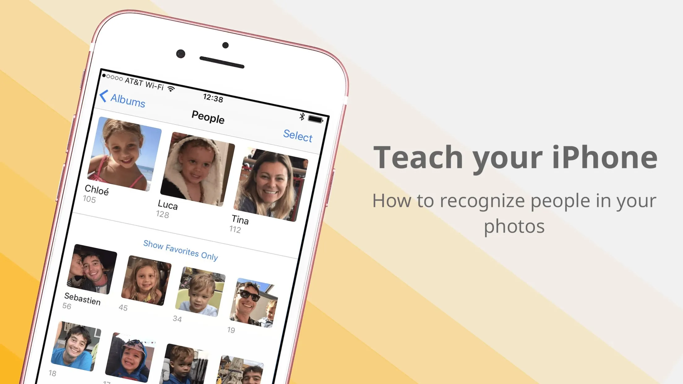 Reconnaître les visages des personnes dans iOS Photos