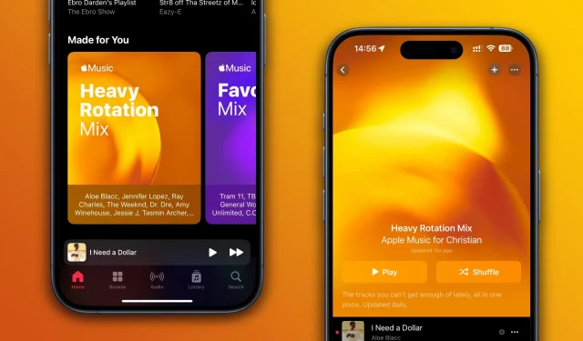 “Heavy Rotation Mix” – це перший персональний список відтворення Apple Music, який оновлюється щодня