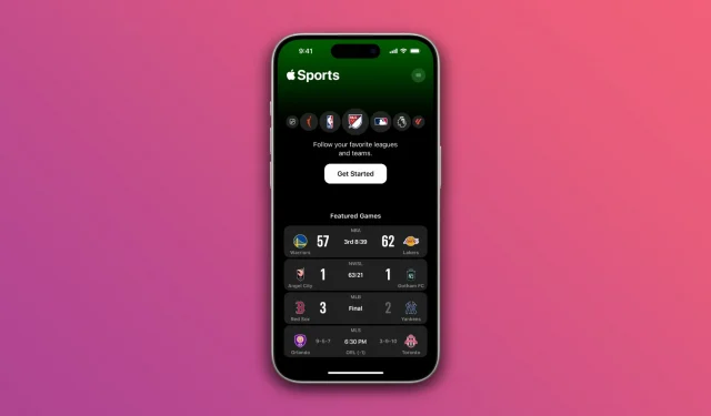 Apple lanza una aplicación de deportes dedicada con puntajes, estadísticas y más en tiempo real