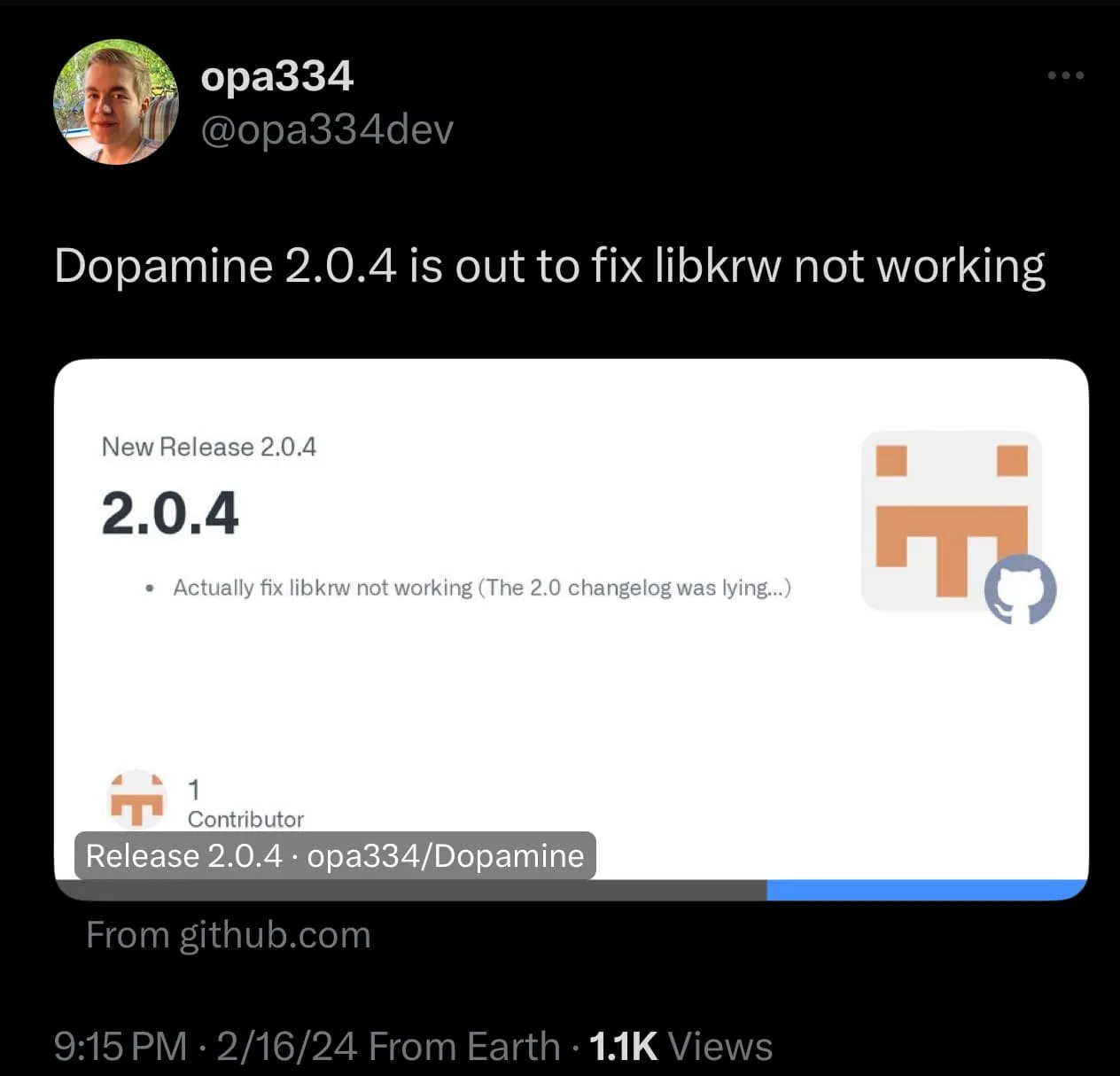 Aktualizacja Dopaminy v204.