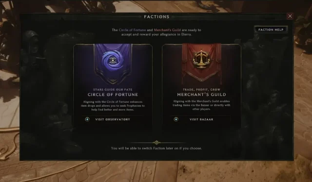 Voici comment rejoindre la faction Circle Of Fortune à la dernière époque