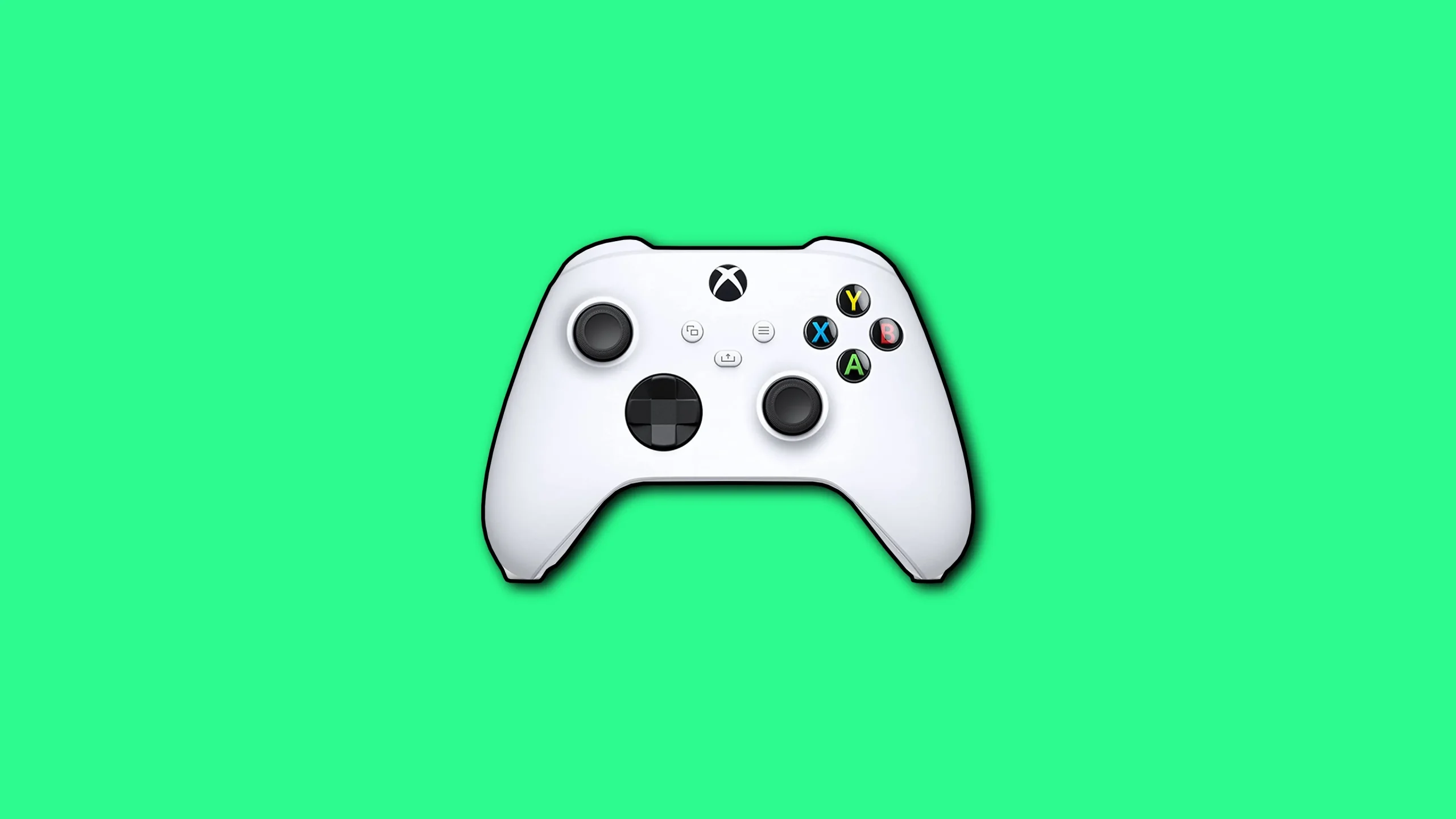 Kontroler Xbox ustawiony na jednolitym pastelowym zielonym tle