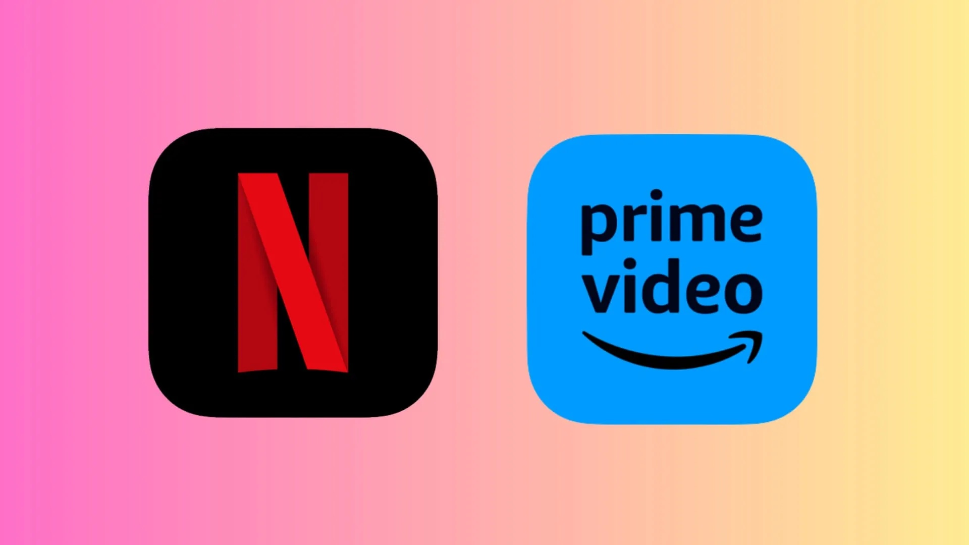 Netflix および Prime Video アプリのアイコン