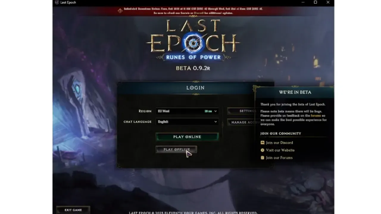 Jouez à Last Epoch hors ligne pour corriger l'erreur d'échec du matchmaking