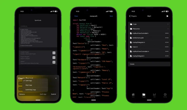 SparkCode permite que usuários de iPhone com jailbreak escrevam código e compilem aplicativos baseados em Swift ou C sem um computador ou Xcode