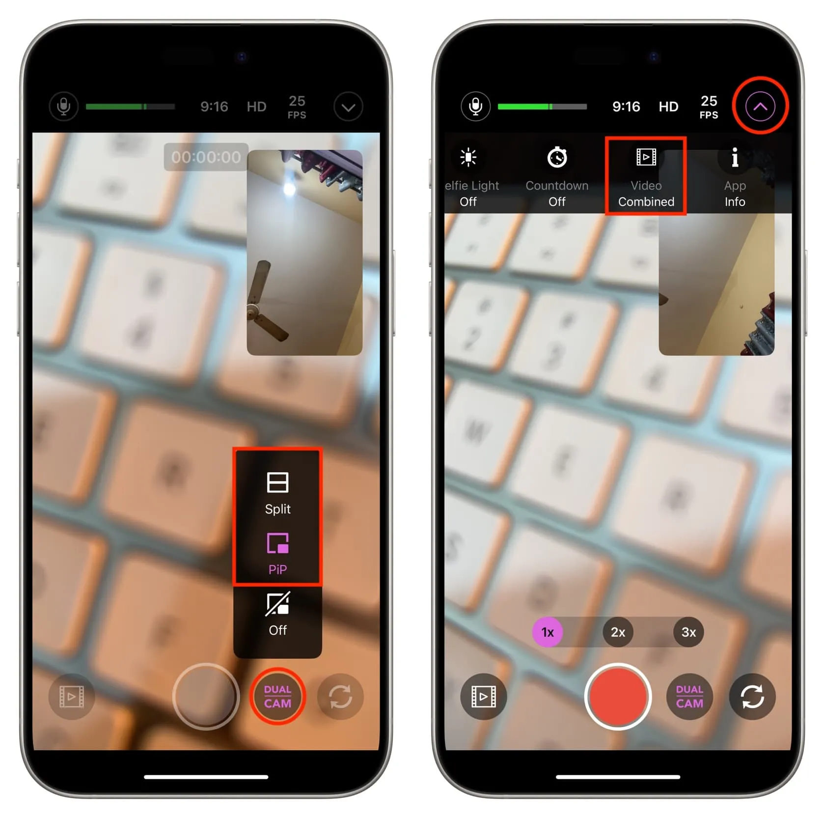 Utilisation de l'application Rode Camera pour enregistrer simultanément avec les caméras avant et arrière de l'iPhone