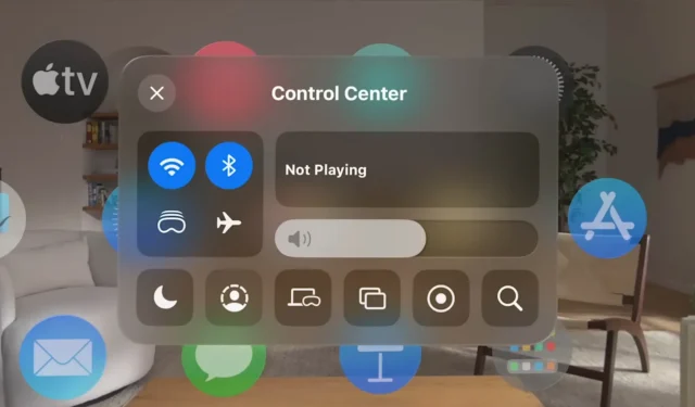 Hoe u items in het Control Center op uw Apple Vision Pro kunt openen en herschikken