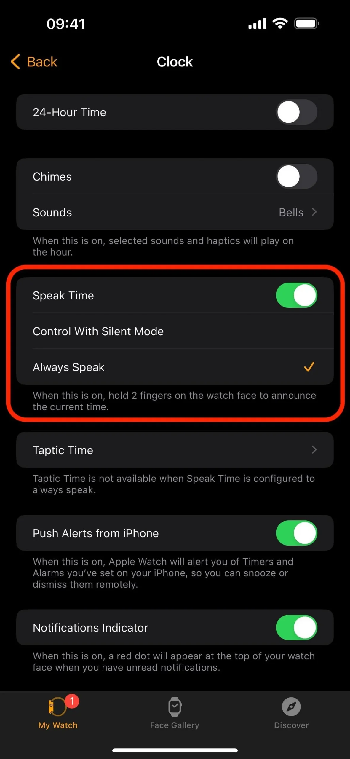 Obtenga la hora sin mirar usando las funciones ocultas de indicación de la hora del Apple Watch