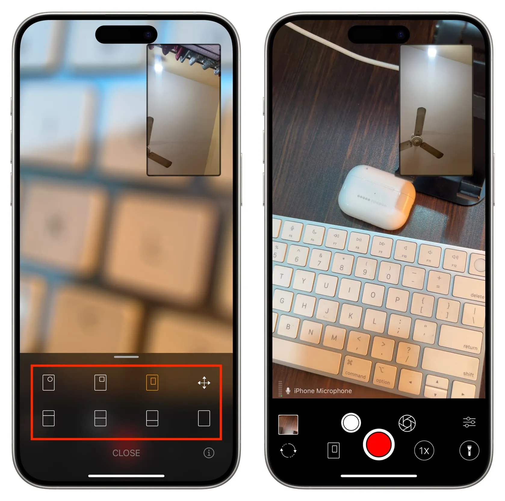 Application iOS Dualgram pour enregistrer avec les caméras avant et arrière en même temps