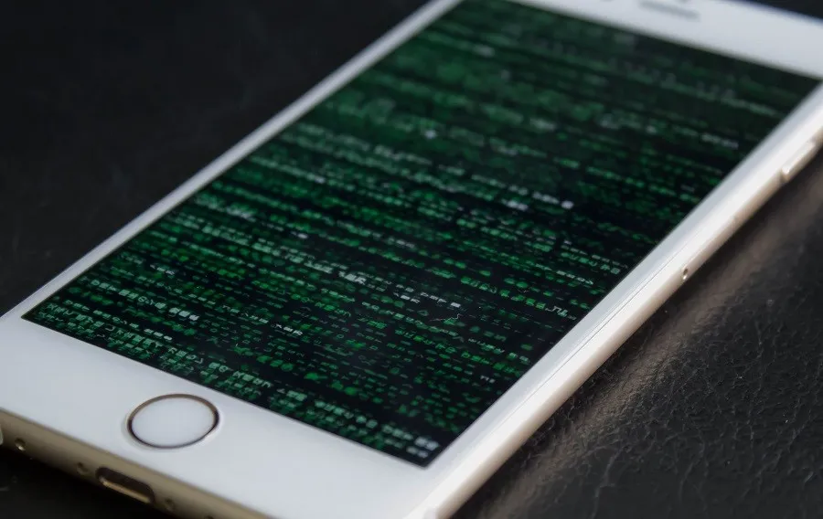 Matrixcode gehackte iPhone.