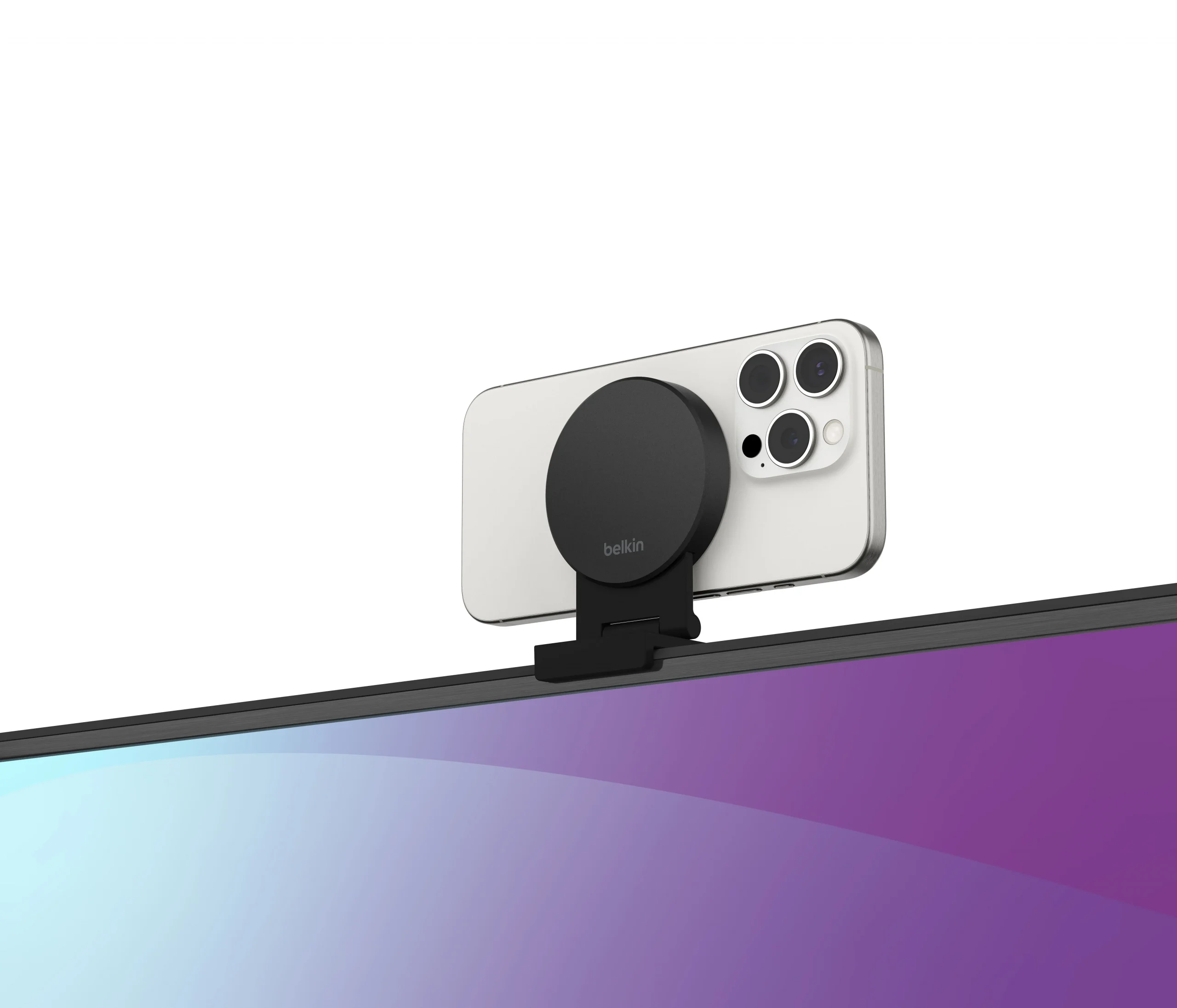 Il nuovo supporto per videocamera Continuity di Belkin per Apple TV 4K.