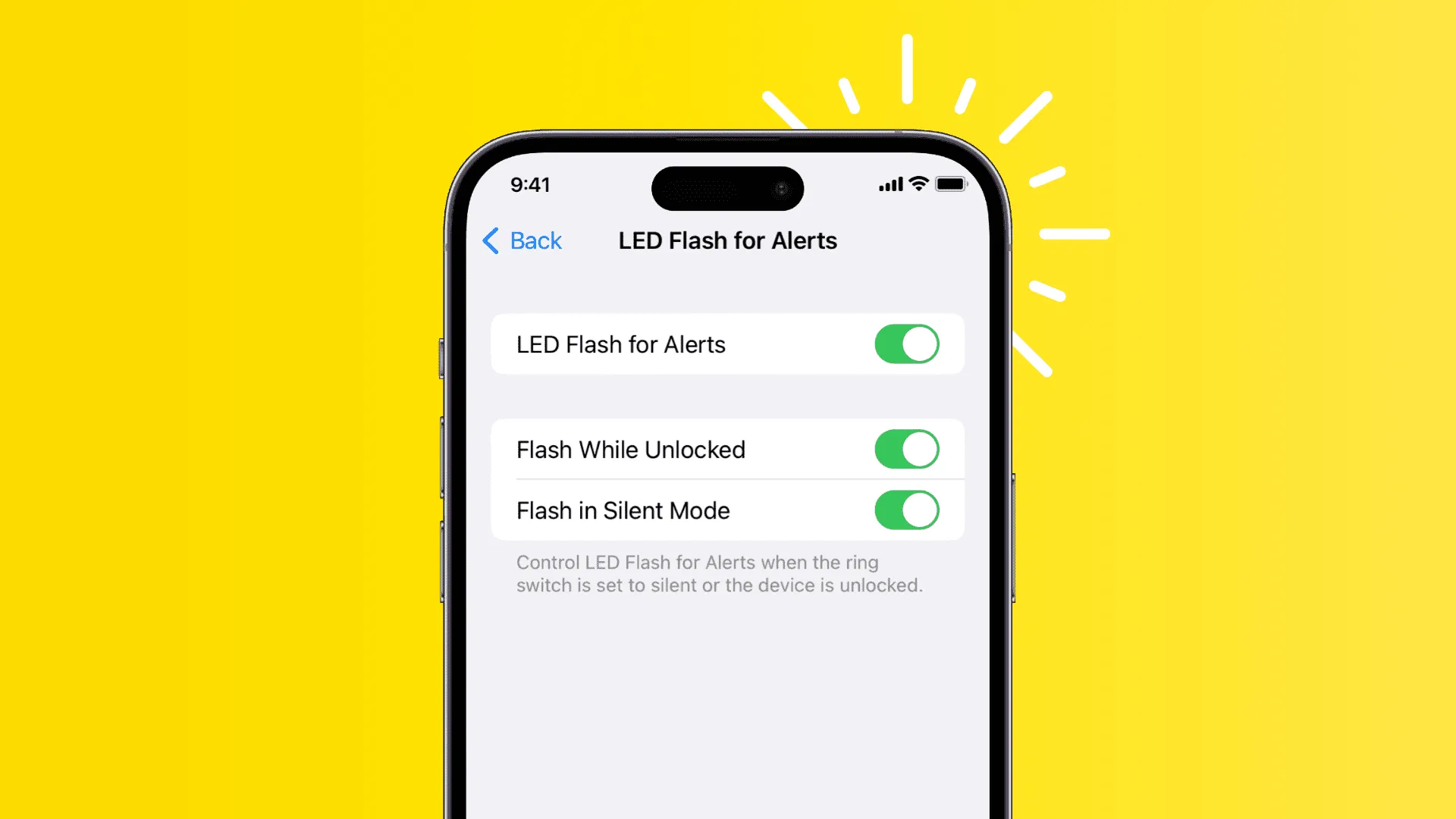 Flash LED para alertas en iPhone