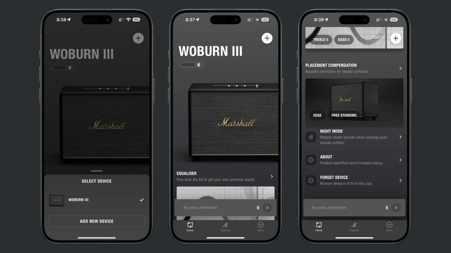 Marshall iOS-app.