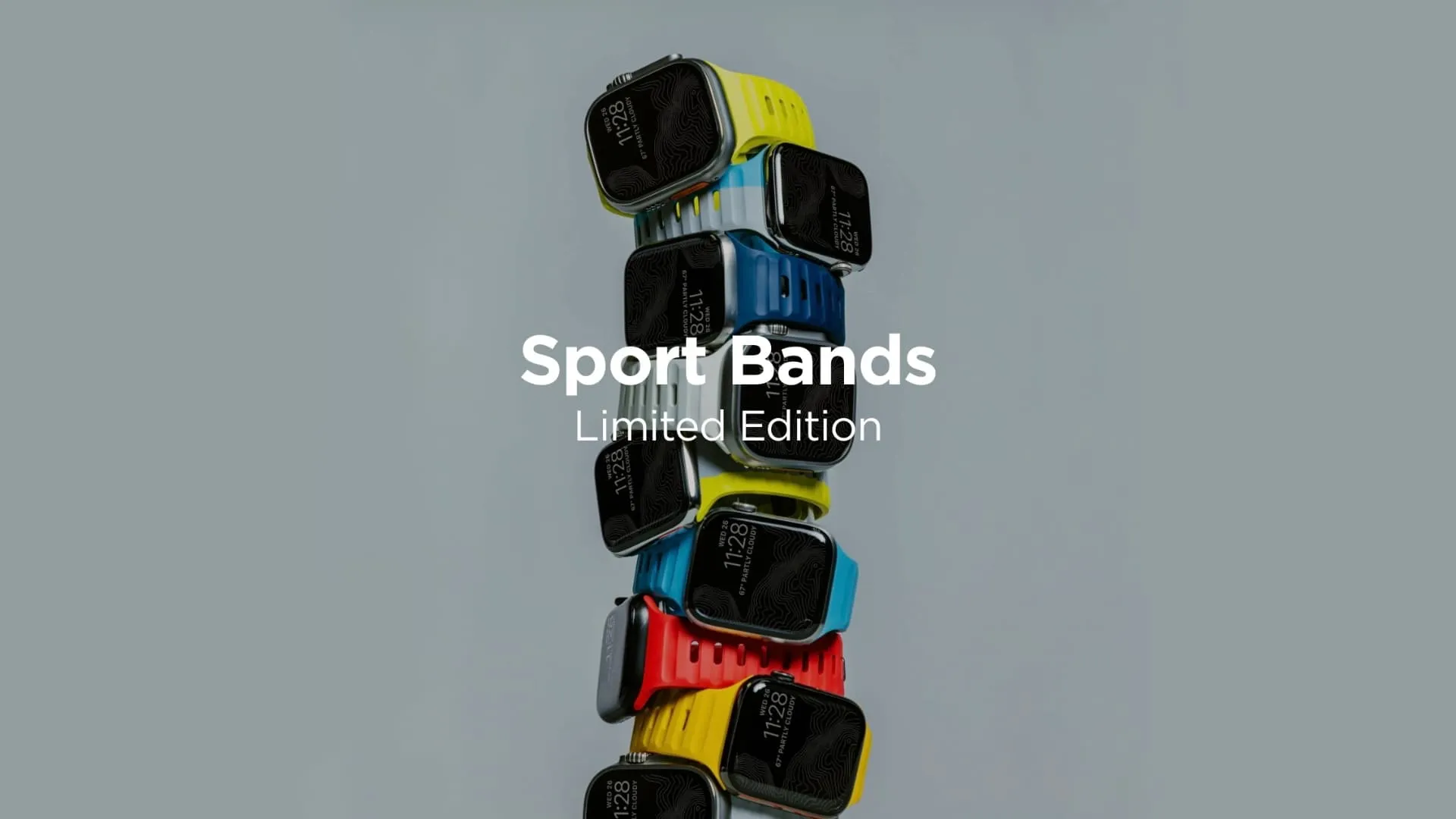 Correas deportivas para Apple Watch Nomad de edición limitada.