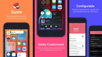 „Sushi“ yra gražus naujas „Dabar groja“ valdiklis su muzikos valdikliais, skirtais „iOS 13–16“ įrenginiams.