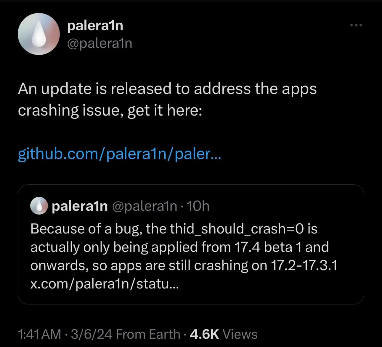 Команда palera1n оголошує про оновлення v2.0.0 beta 9.1 для X.